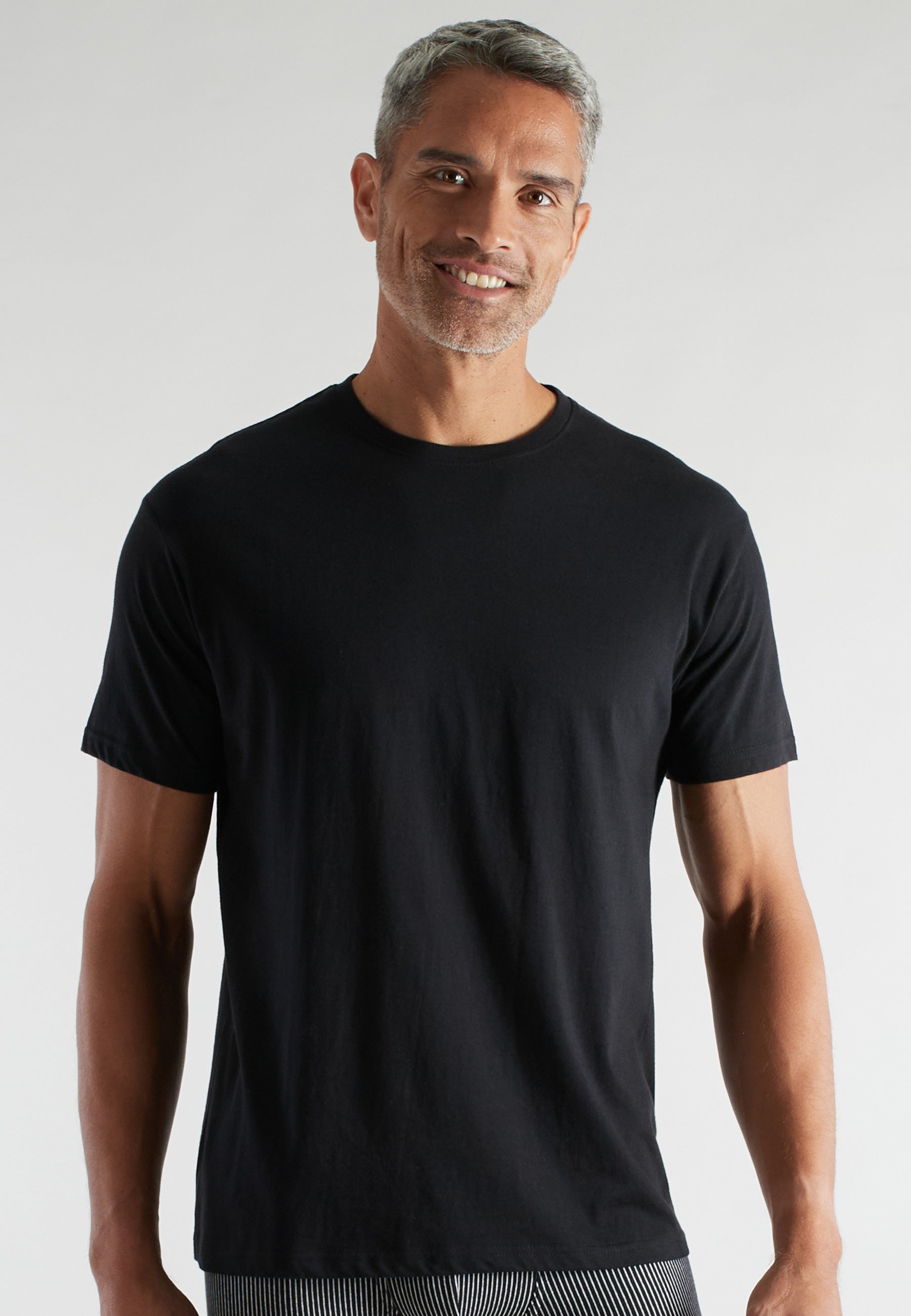 ceceba-herren-shirt-schwarz-uni-im-2er-pack-rundhals-shirt-aus-single-jersey-bau image 2