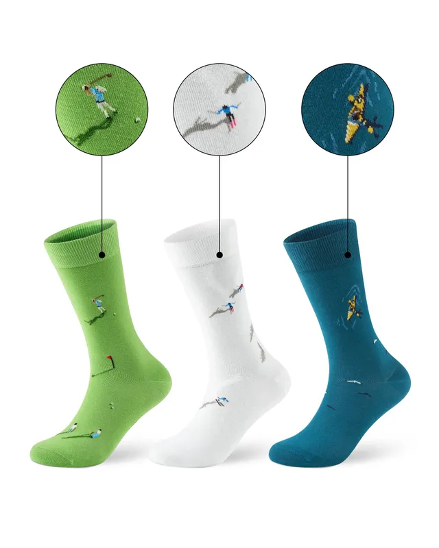 von-jungfeld-baumwollsocken-mit-sport-icons-bestickte-motivsocken-aus-bio-baumwo image 1