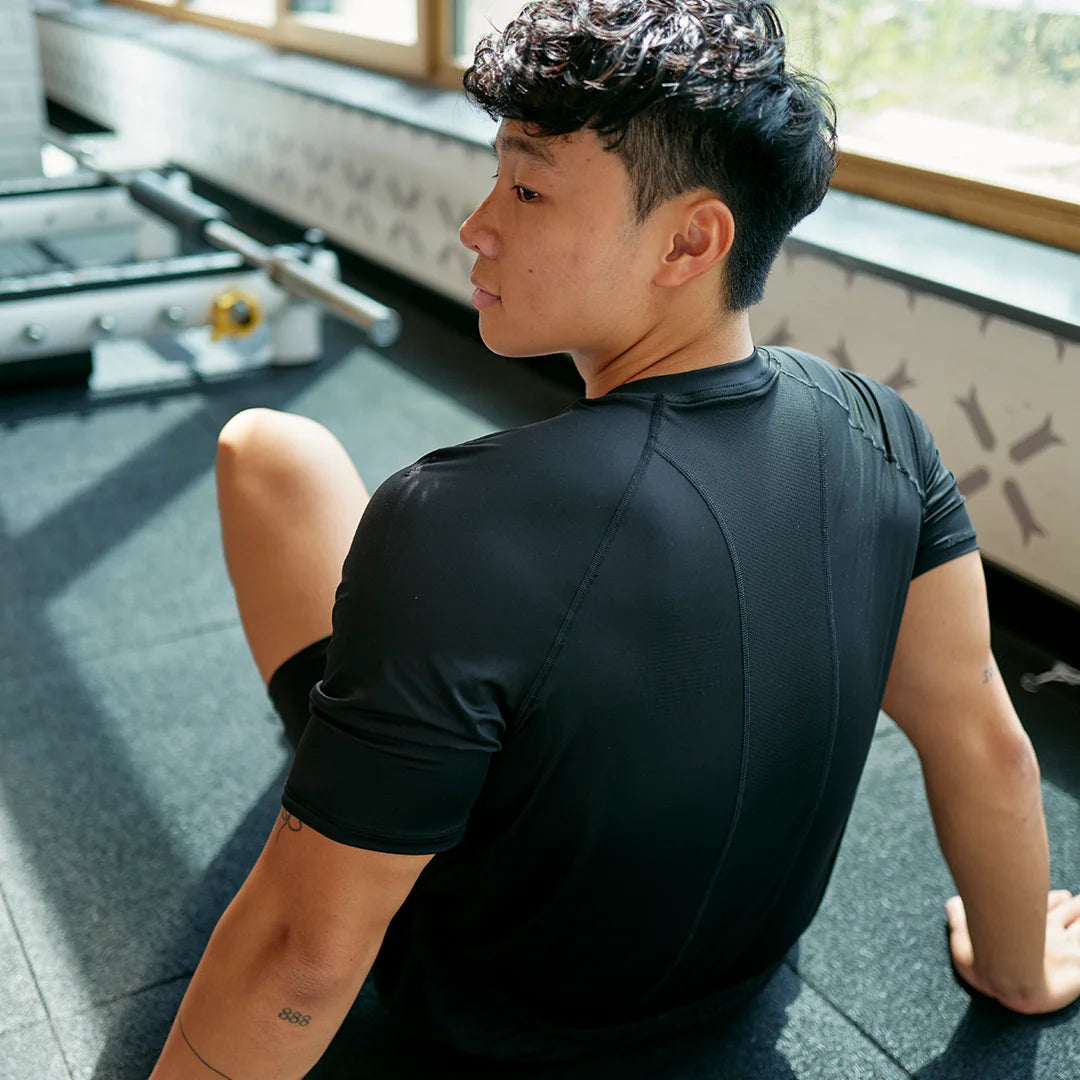 snocks-trainingsshirt-raglan-herren-schwarz image 2