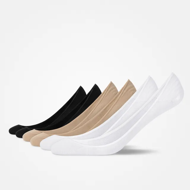 snocks-loafer-socken-mix-schwarz-wei-beige-kurze-f-sslinge image 1