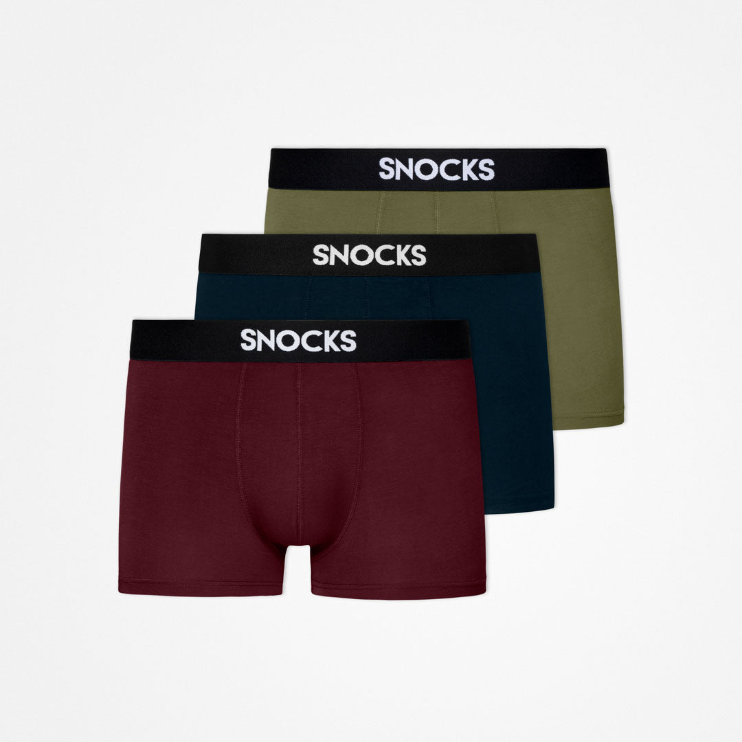 snocks-premium-boxershorts-herren-mix-rot-olive-blau-modal image 1