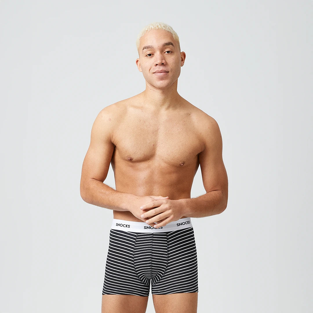 snocks-boxershorts-mit-streifen-schwarze-streifen-herren image 4