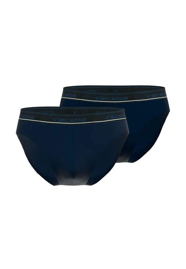 ceceba-herren-slip-blau-uni-2er-pack-bambus-viskose image 1