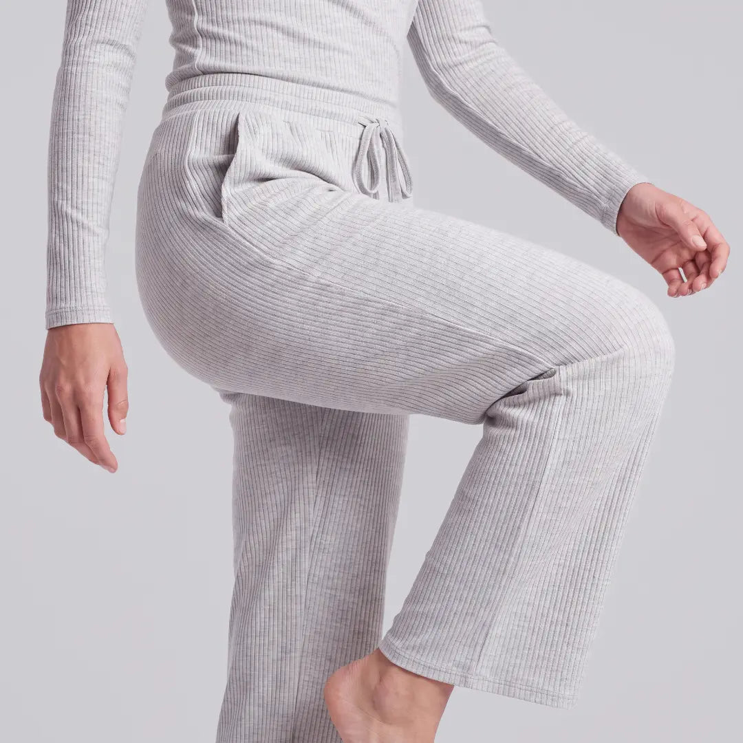 snocks-loungehose-damen-rippstruktur-hellgrau-meliert image 7
