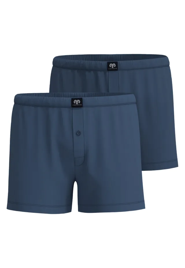 ceceba-herren-boxershort-blau-uni-2er-pack-mit-eingriff image 1