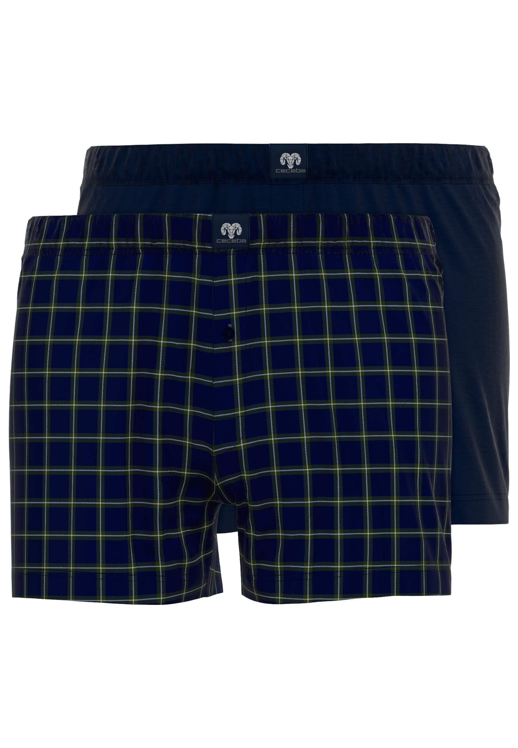 ceceba-herren-boxershort-blau-l-ngsgestreift-2er-pack image 1