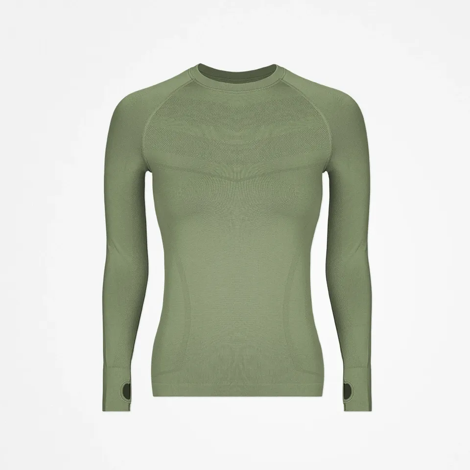 snocks-sportshirt-langarm-damen-seamless-pastellgr-n image 1