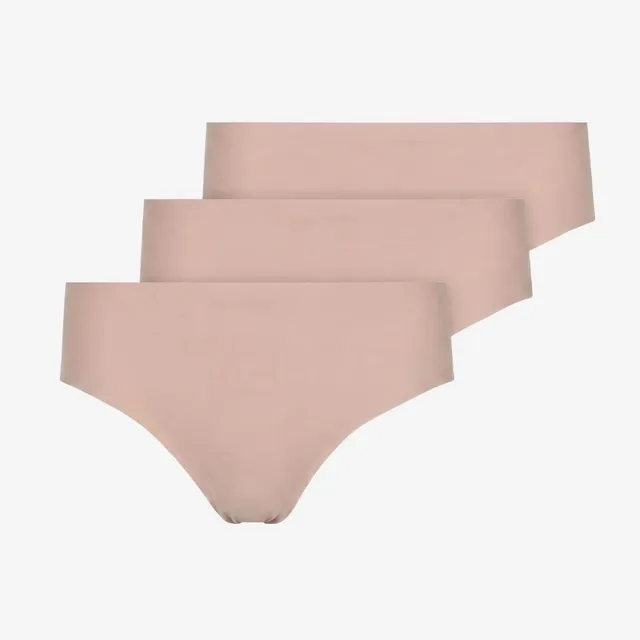 snocks-microfiber-high-waist-seamless-tanga-beige image 1