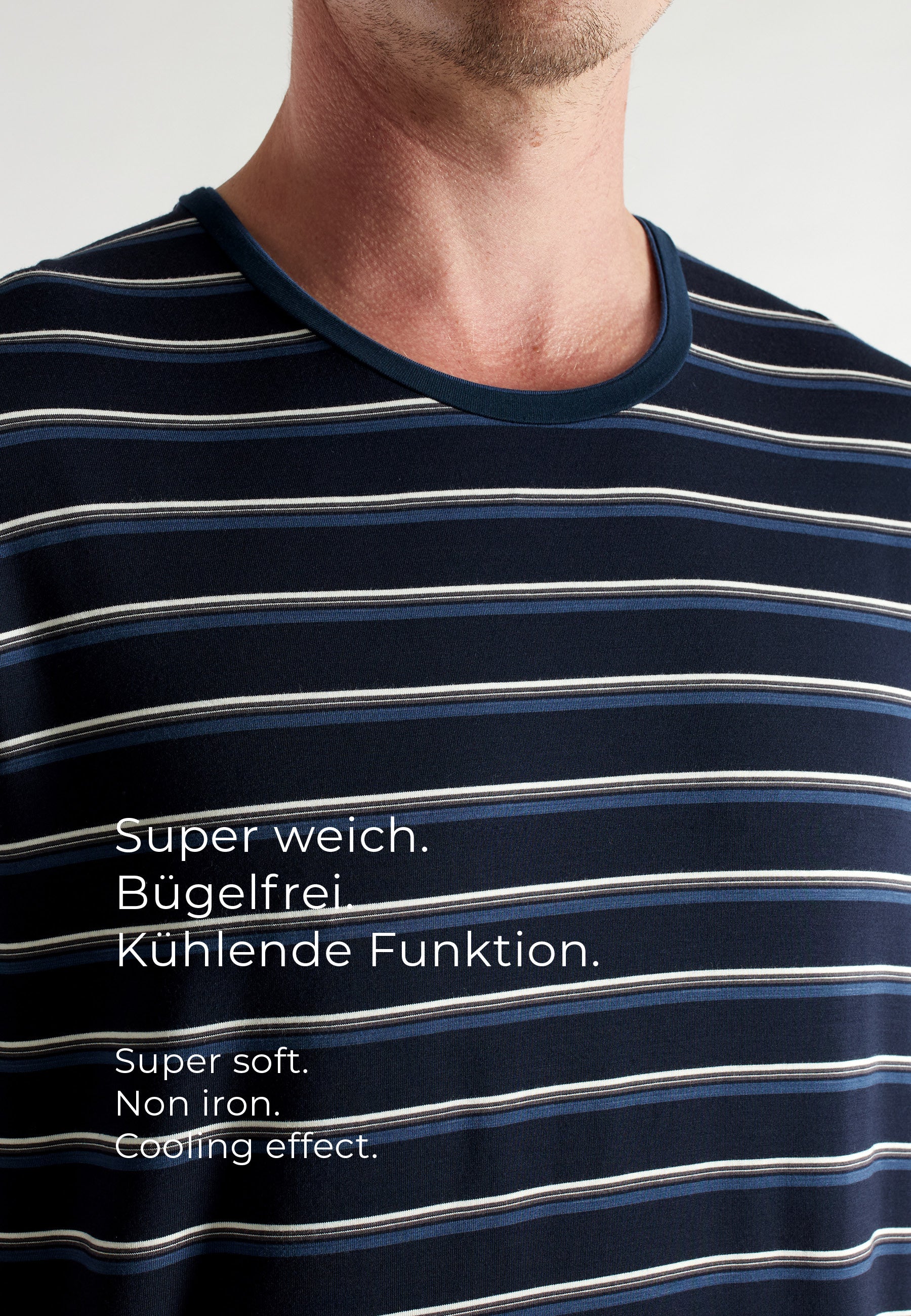 ceceba-herren-shorty-blau-quergestreift-kurzpyjama-bambus-viskose image 4