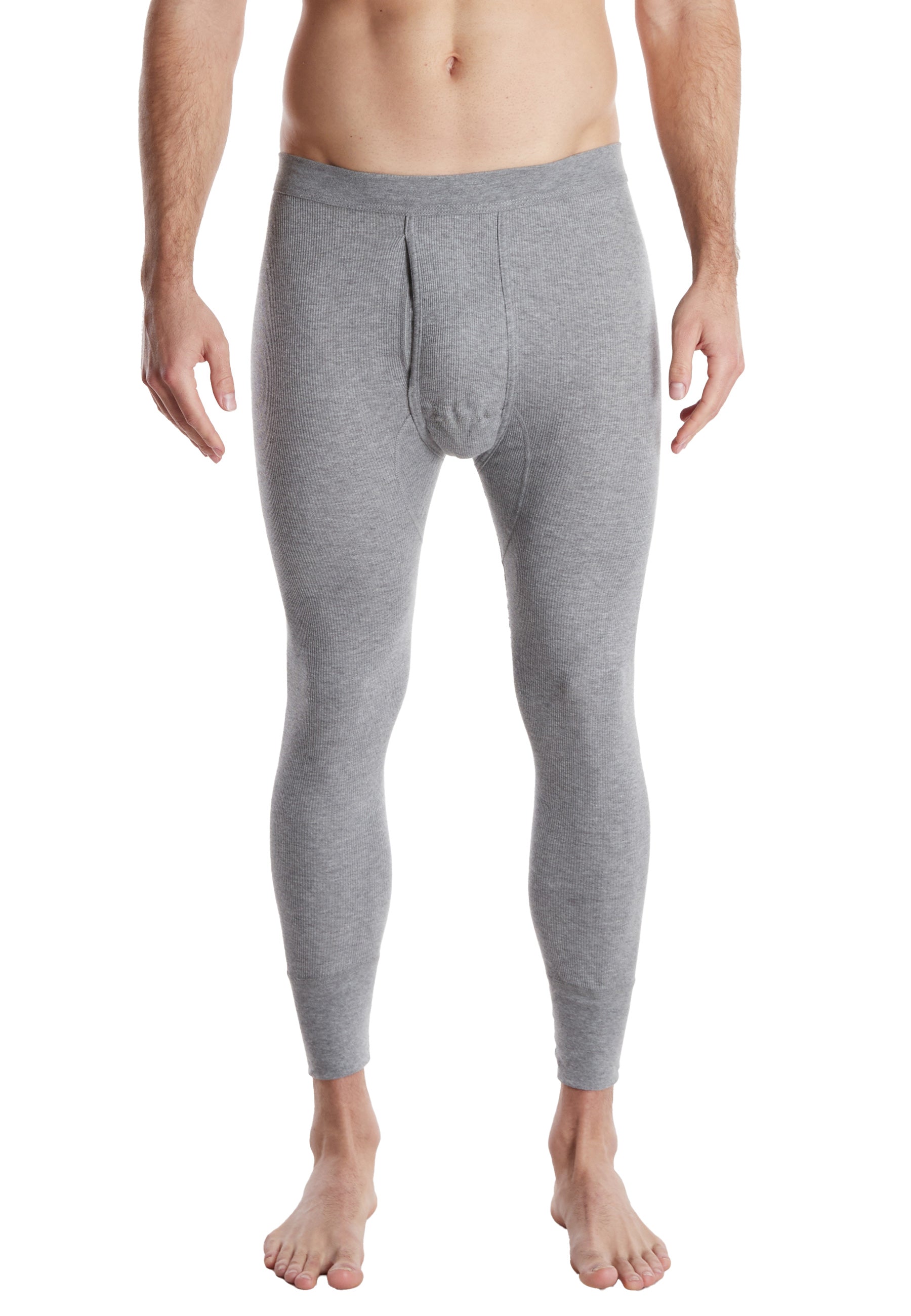 ceceba-herren-lange-unterhose-grau-uni-thermo-baumwolle image 1
