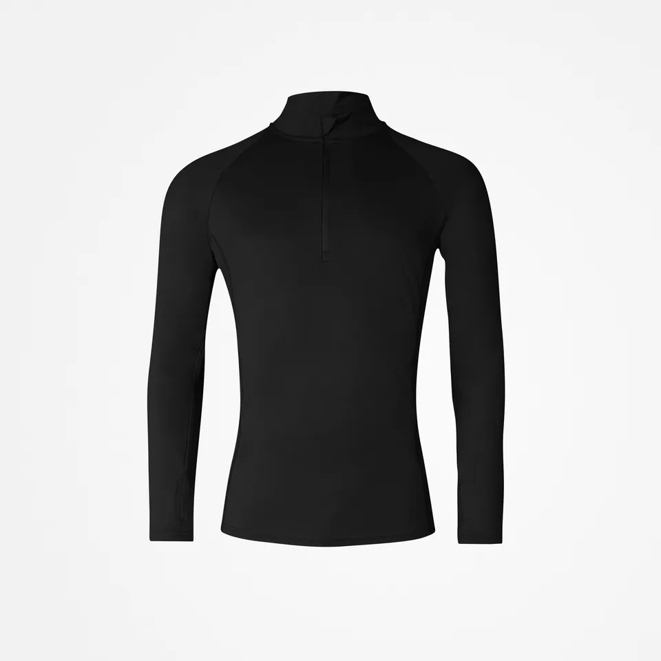 snocks-1-2-zip-sportshirt-langarm-herren-schwarz image 1
