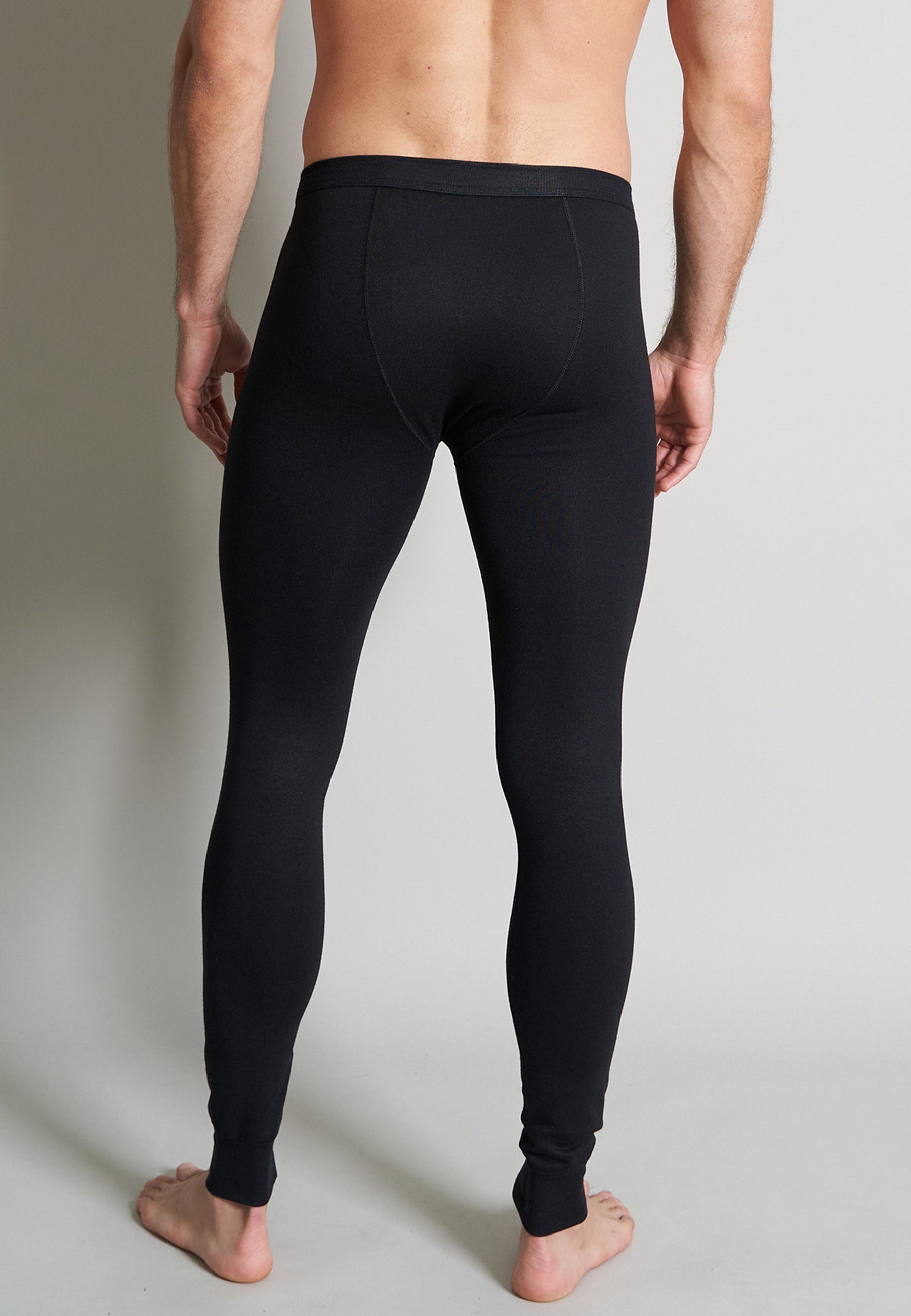 ceceba-herren-lange-unterhose-schwarz-uni-active-rib-thermo-leggings image 3