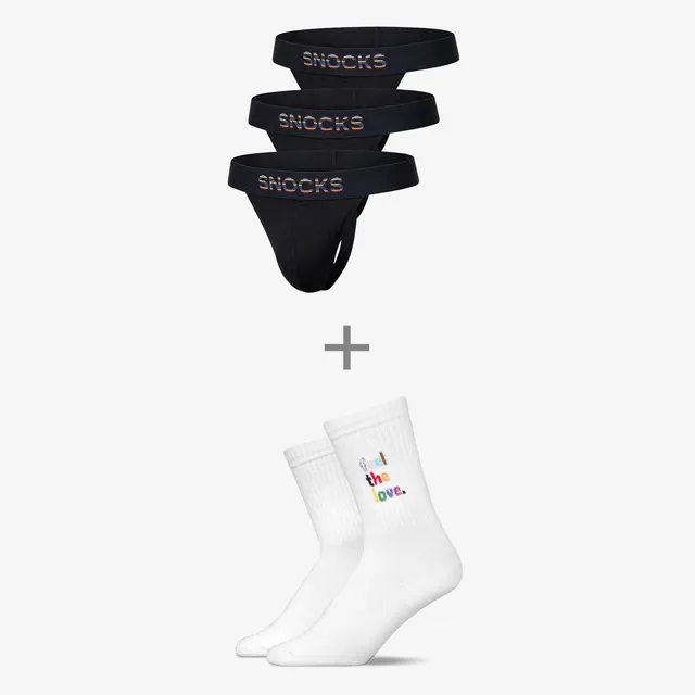 snocks-free-to-be-bundle-basic-t-shirt-pride-limited-edition-herren image 1