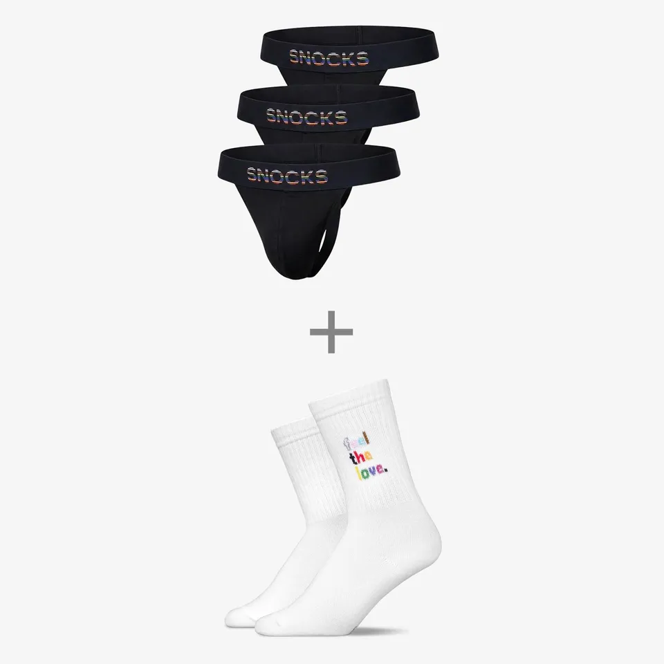 snocks-free-to-be-bundle-basic-t-shirt-pride-limited-edition-herren image 1