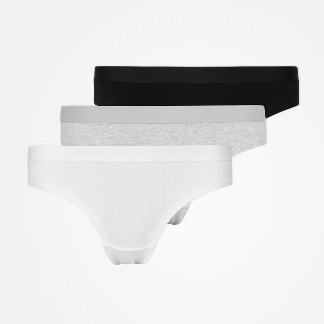 snocks-brazilian-slips-mit-gummibund-damen-mix-wei-hellgrau-schwarz image 1