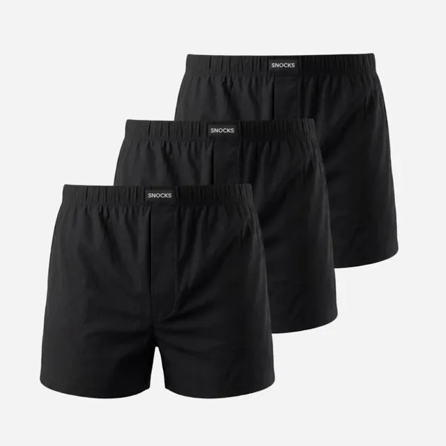 snocks-american-boxershorts-jersey-weite-boxershorts-in-schwarz image 1