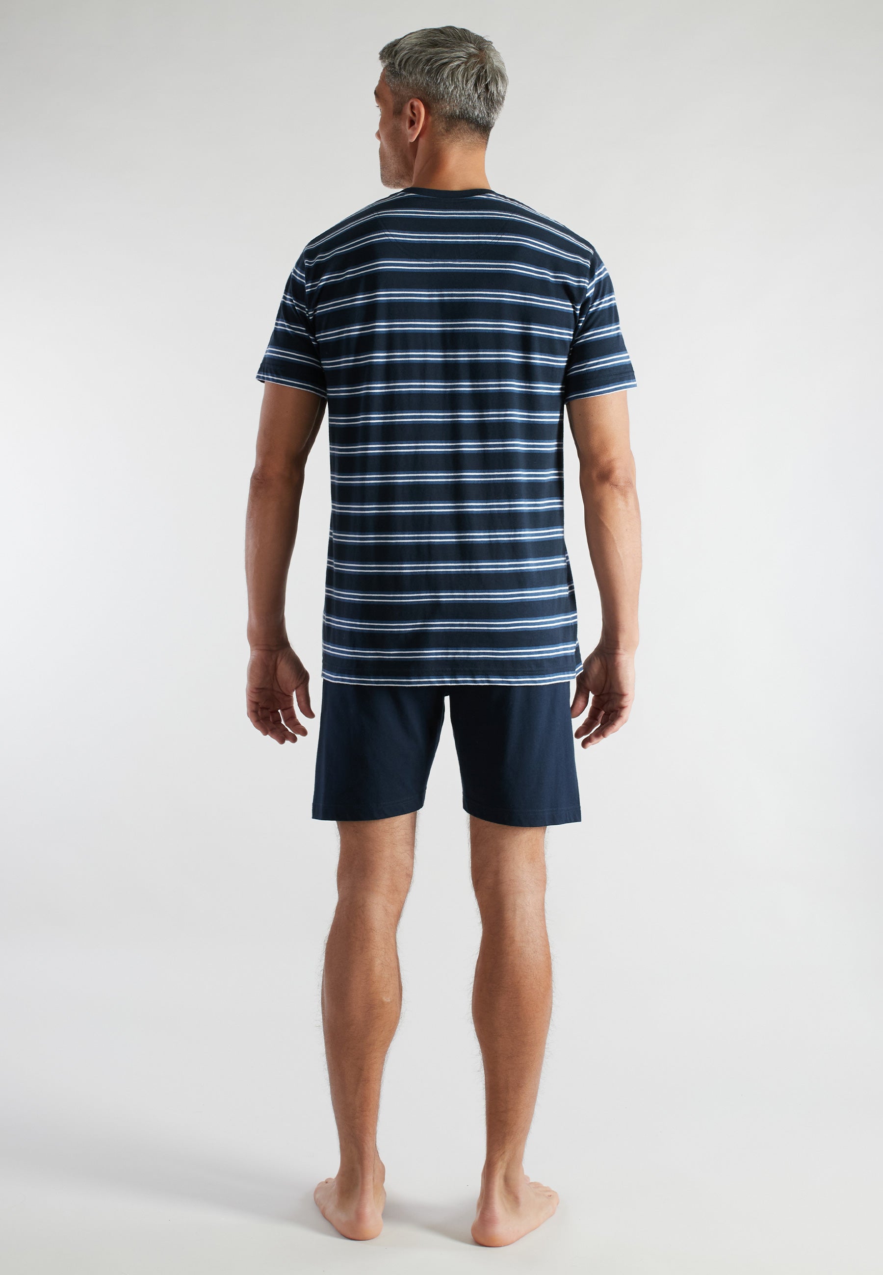ceceba-herren-shorty-blau-quergestreift-pyjama-aus-100-baumwolle image 3