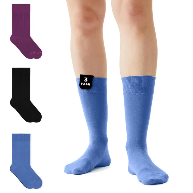von-jungfeld-3er-set-classic-socken-39-46-bio-baumwolle-mix image 1
