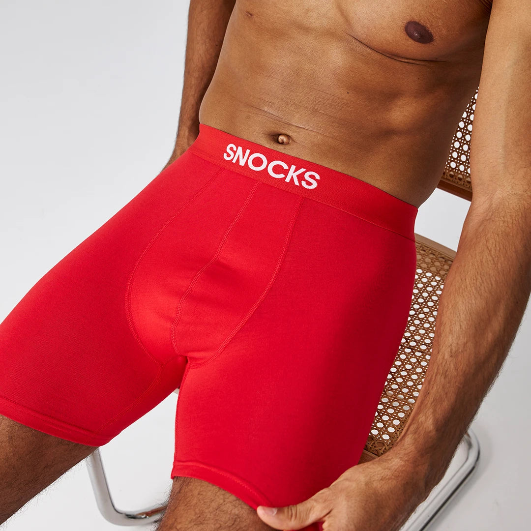 snocks-lange-boxershorts-hibiscus-herren-tight-fit-aus-bio-baumwolle image 2