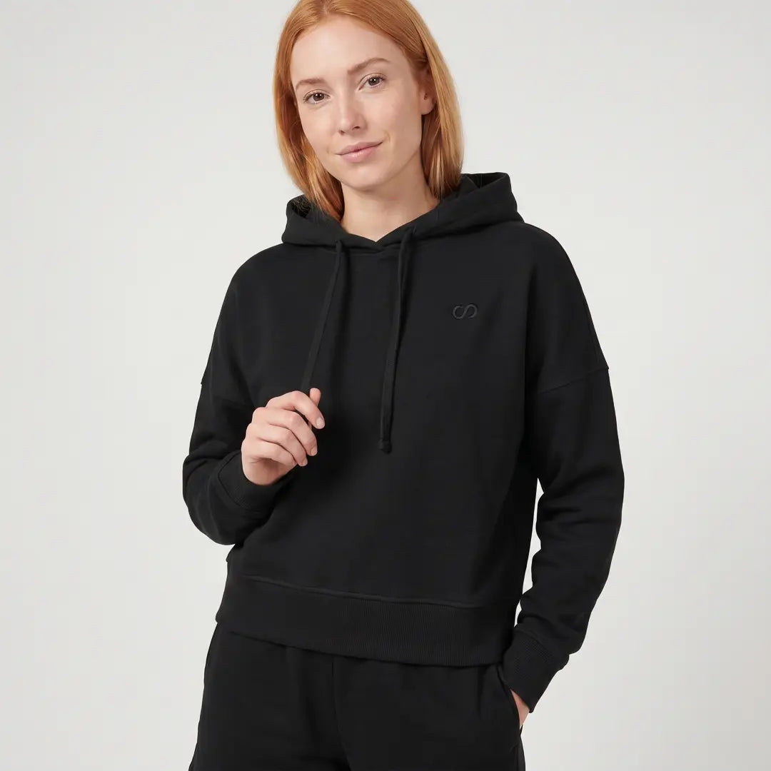 snocks-hoodie-damen-schwarz-kapuzenpullover-aus-100-bio-baumwolle image 2