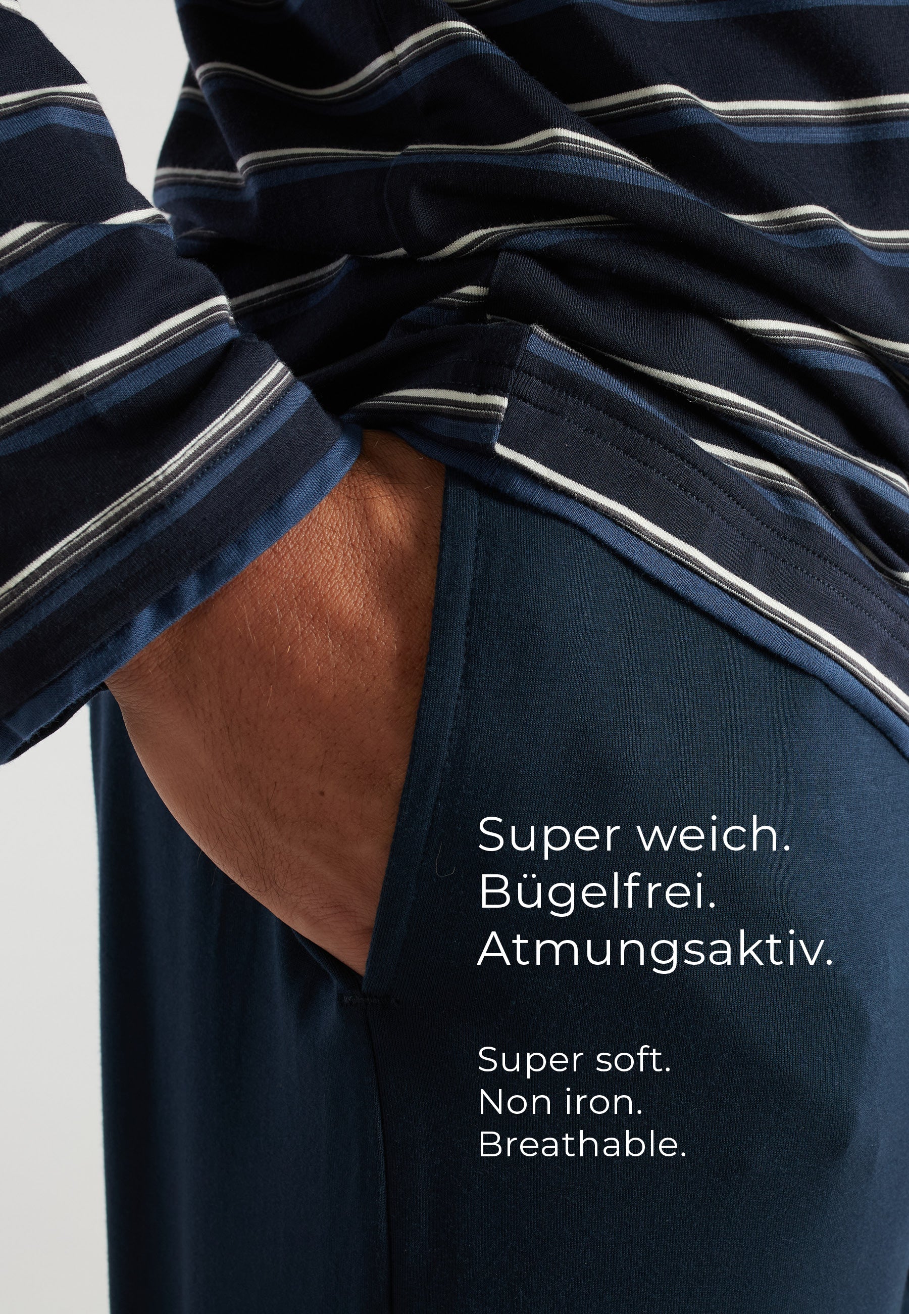 ceceba-herren-pyjama-lang-blau-quergestreift-bambus-viskose image 4
