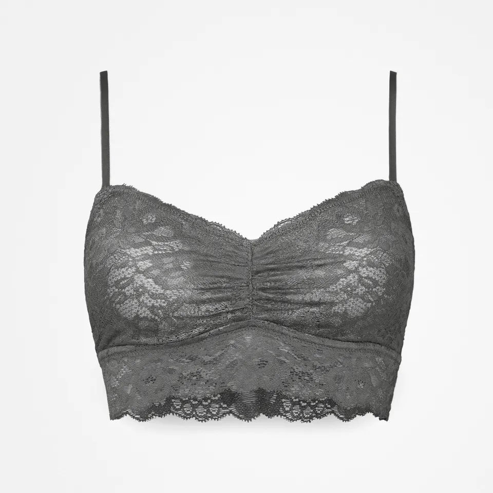 snocks-spitzen-bh-grau-bustier-ohne-verschluss image 1