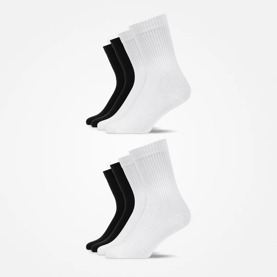 snocks-tennissocken-lang-schwarz-wei-unisex image 8