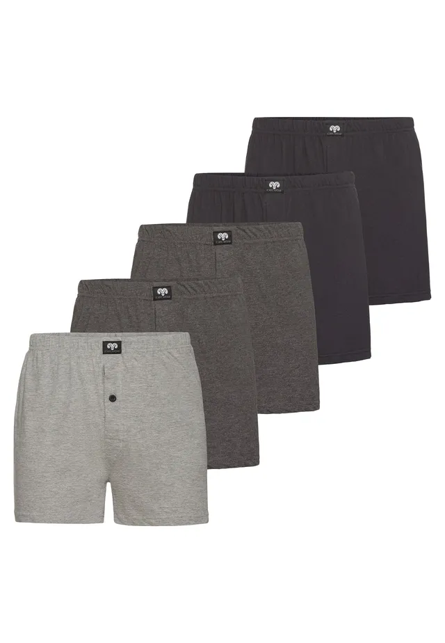 ceceba-herren-boxershort-grau-uni-5er-pack-mit-knopfleiste image 1