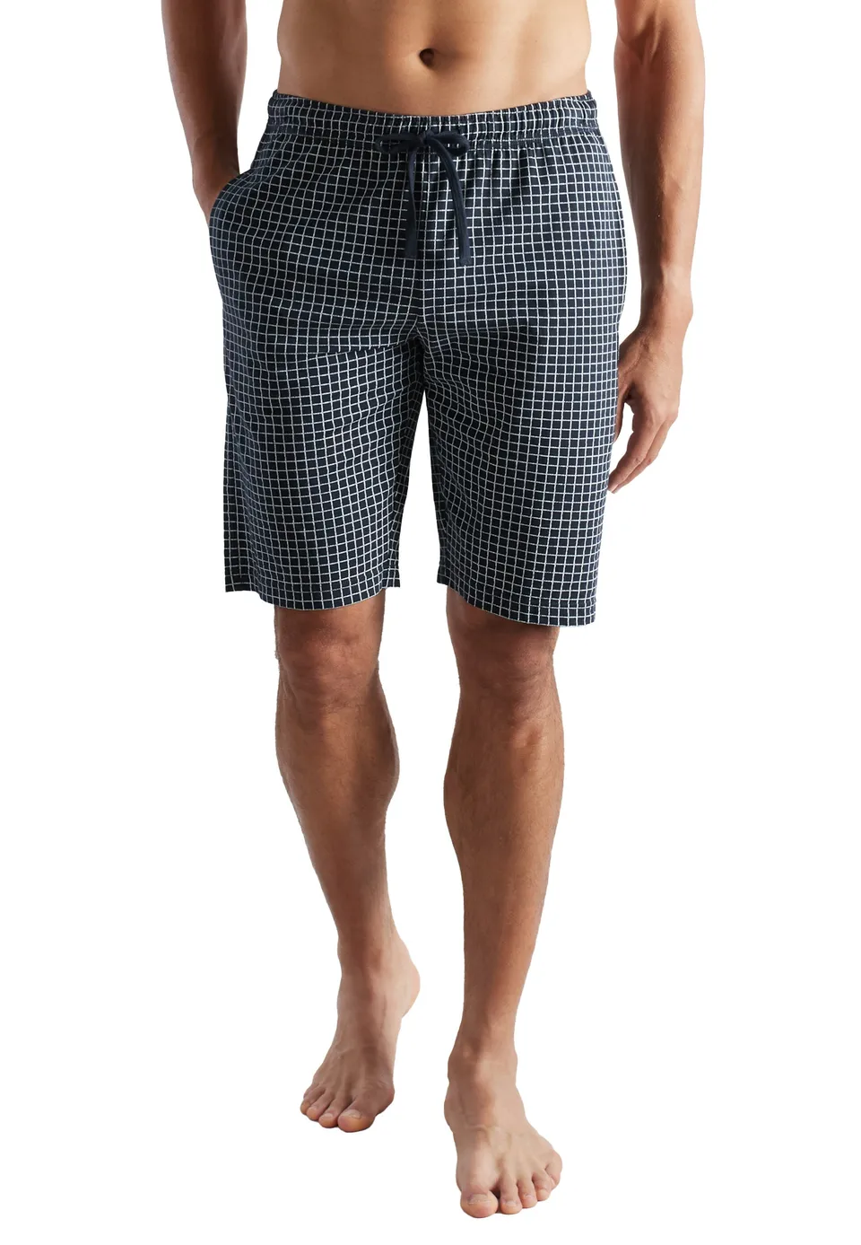 ceceba-herren-bermuda-blau-bedruckt-karo image 1