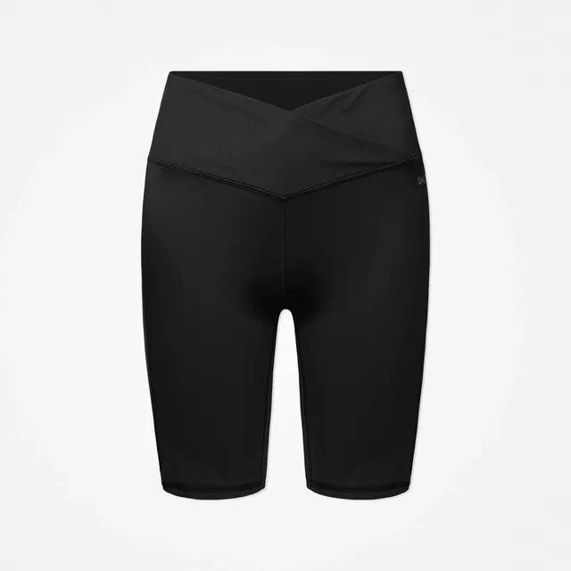 snocks-radlerhose-damen-v-cross-schwarz-leggings-shorts image 1