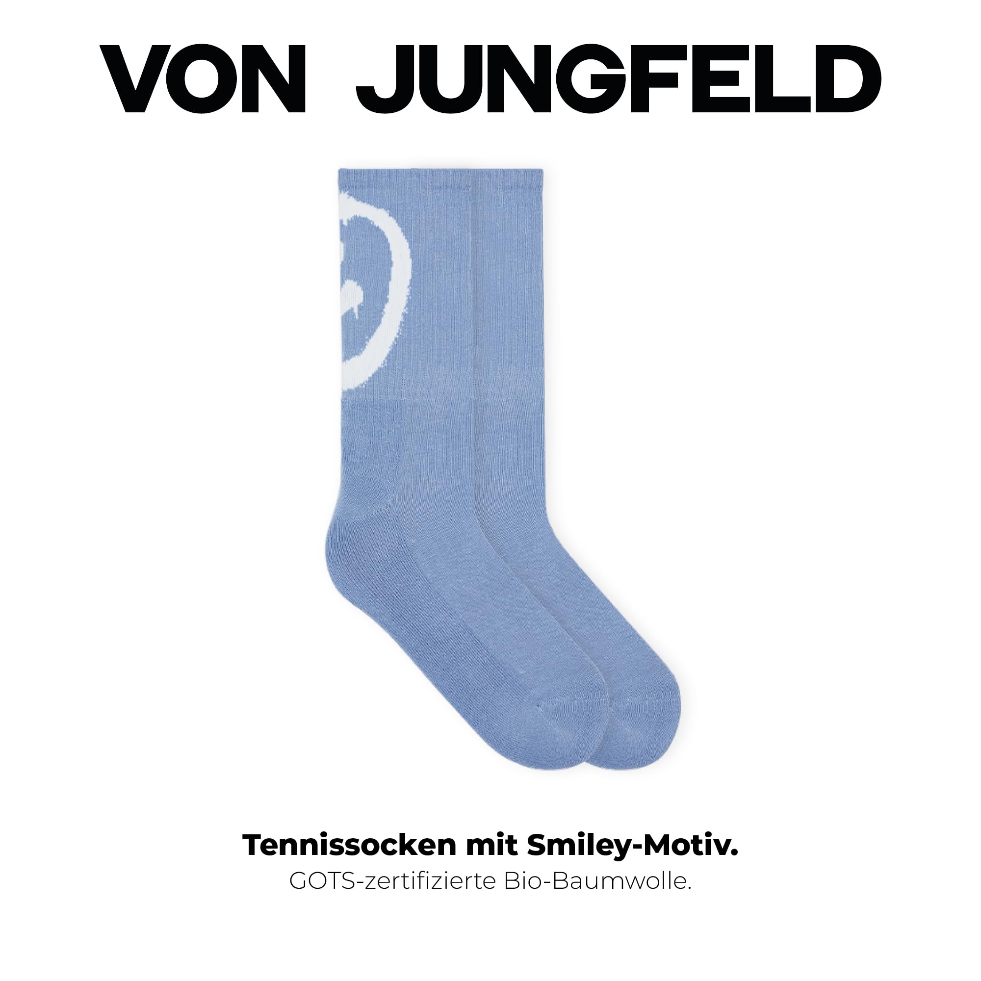 von-jungfeld-tennissocken-crew-socks-bio-baumwolle-2er-set-wei-hellblau-gr-43-46 image 3