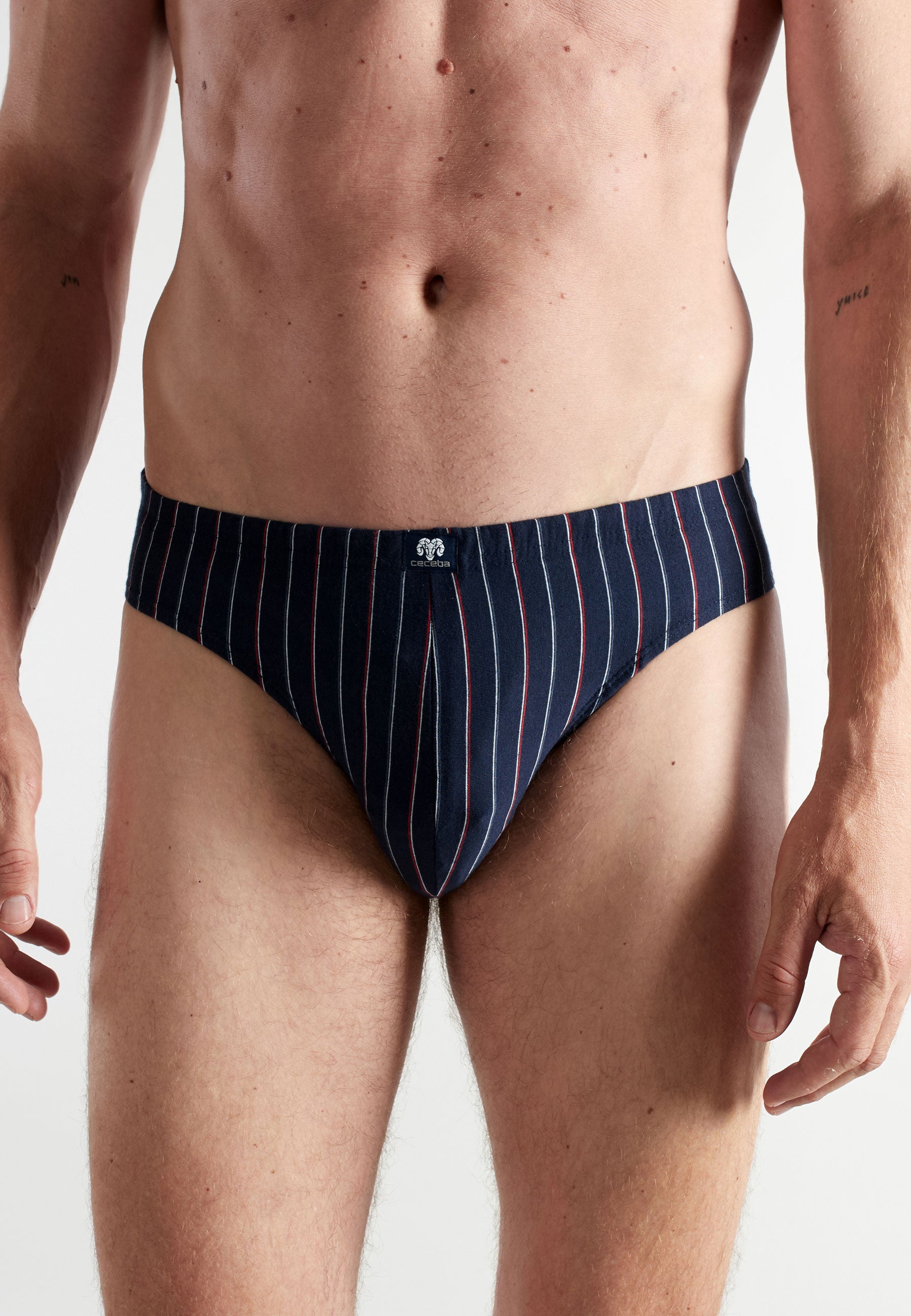 ceceba-herren-slip-blau-l-ngsgestreift-3er-pack-baumwoll-slips image 4
