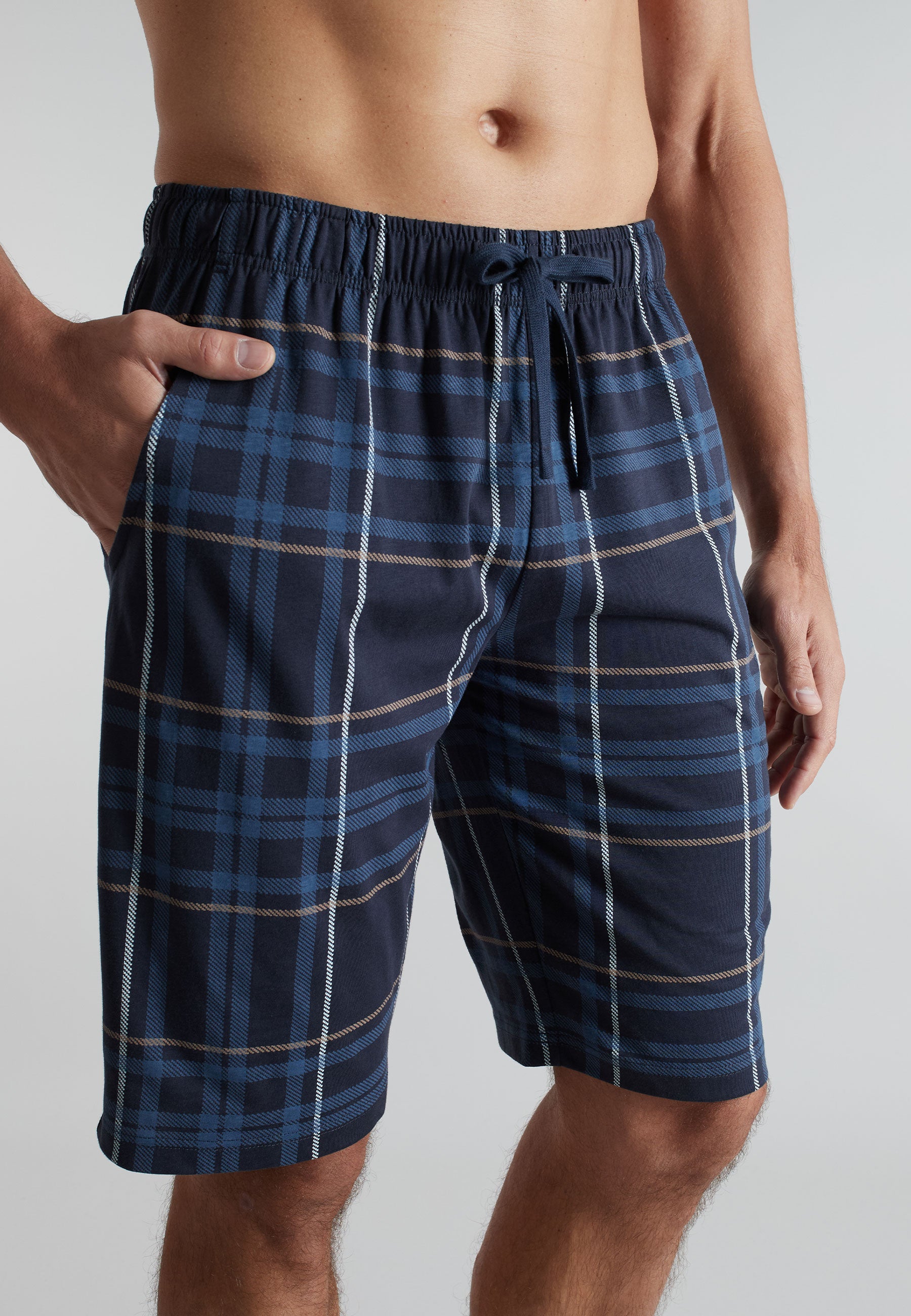 ceceba-herren-bermuda-blau-kariert-baumwolle-mit-kordel image 4