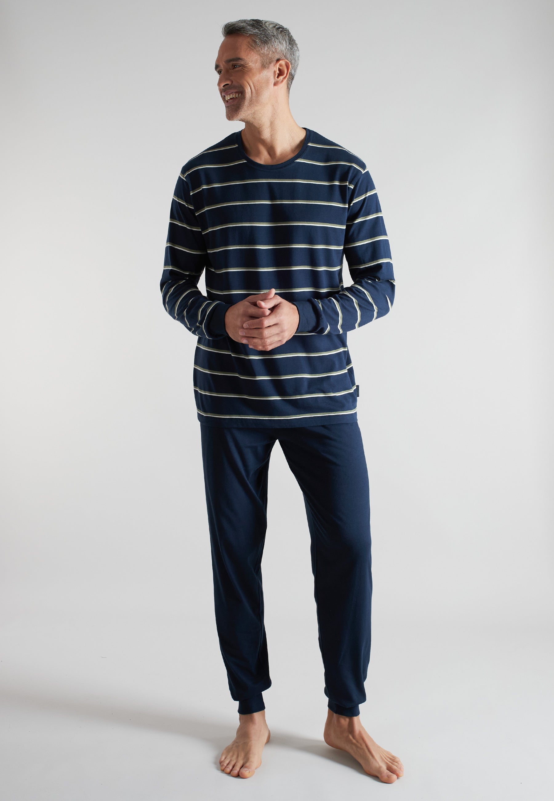 ceceba-herren-pyjama-blau-quergestreift-lang-2 image 2