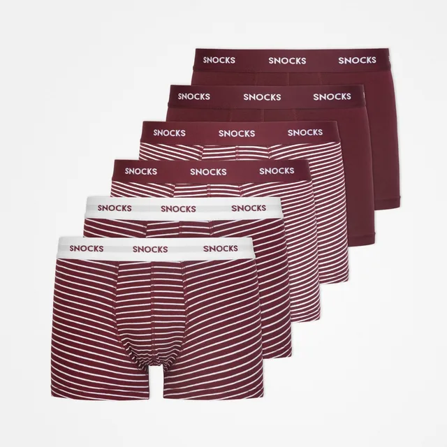 snocks-boxershorts-mit-streifen-rote-streifen-herren image 1
