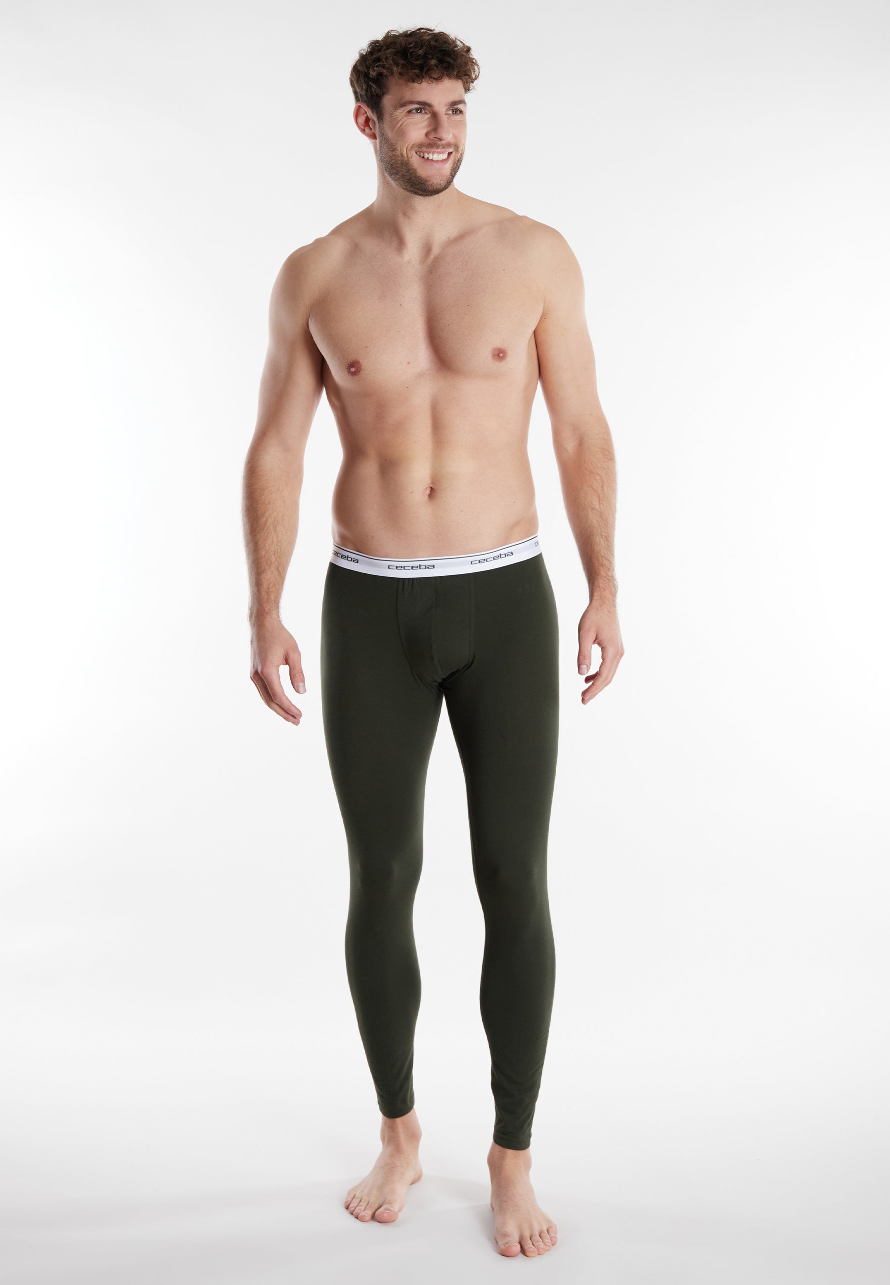 ceceba-herren-lange-unterhose-gr-n-uni image 2