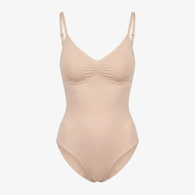 snocks-shaping-body-slip-seamless-beige-shapewear-body-damen image 1