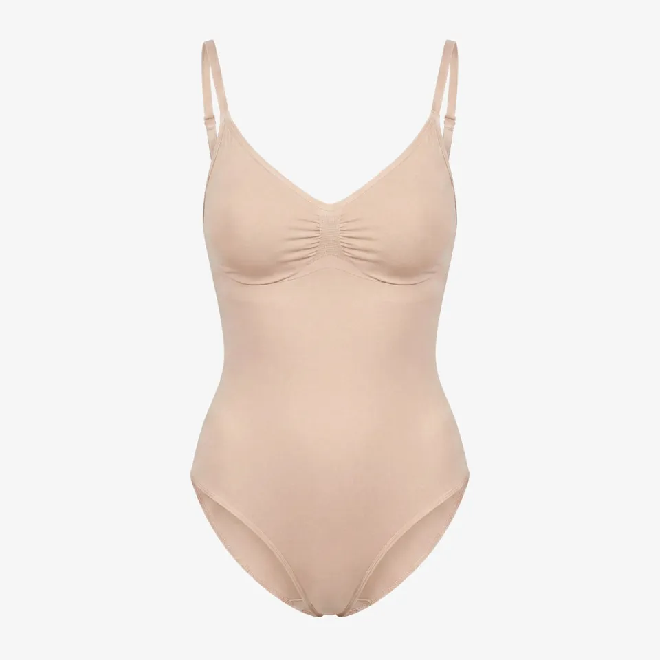snocks-shaping-body-slip-seamless-beige-shapewear-body-damen image 1