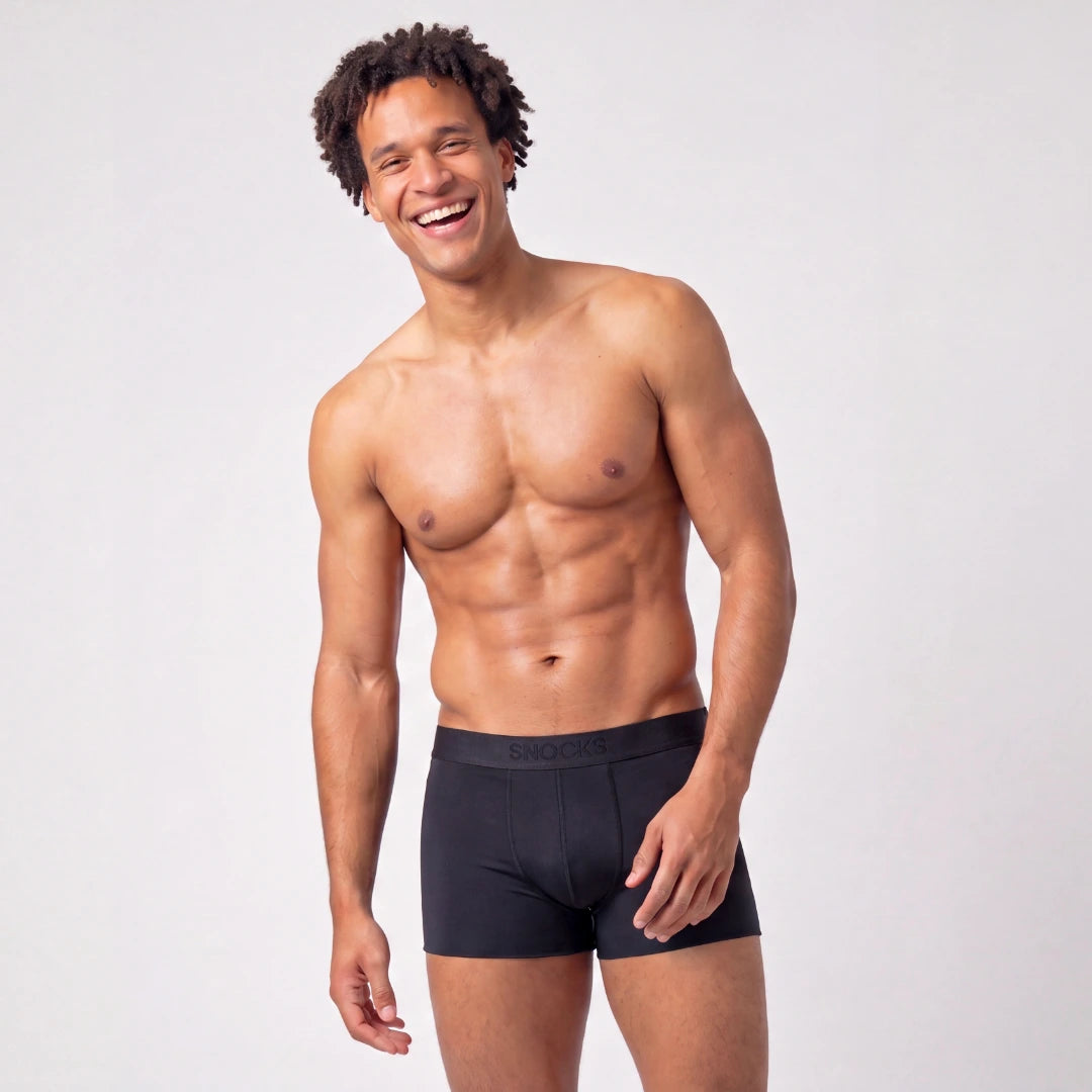 snocks-microfiber-trunks-herren-schwarz-boxershorts image 2