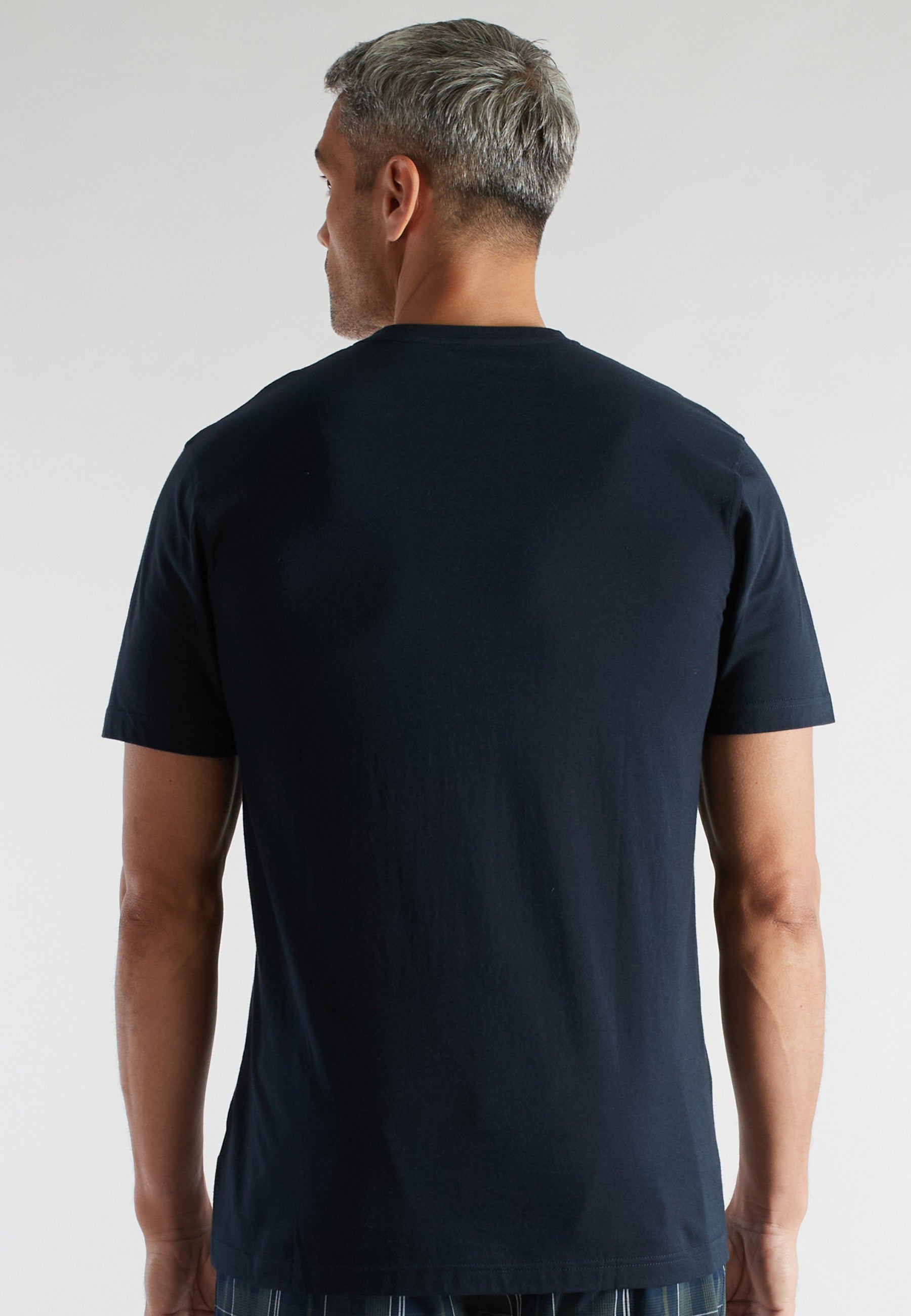 ceceba-herren-t-shirt-blau-uni-v-kragen-single-jersey image 3
