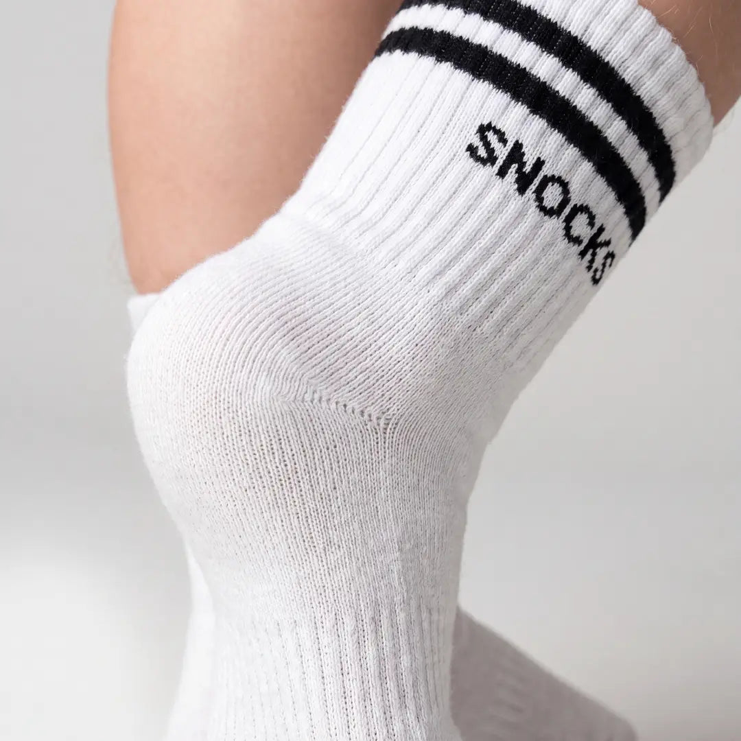 snocks-hohe-sportsocken-mit-streifen-kinder-wei-retro-tennissocken image 6
