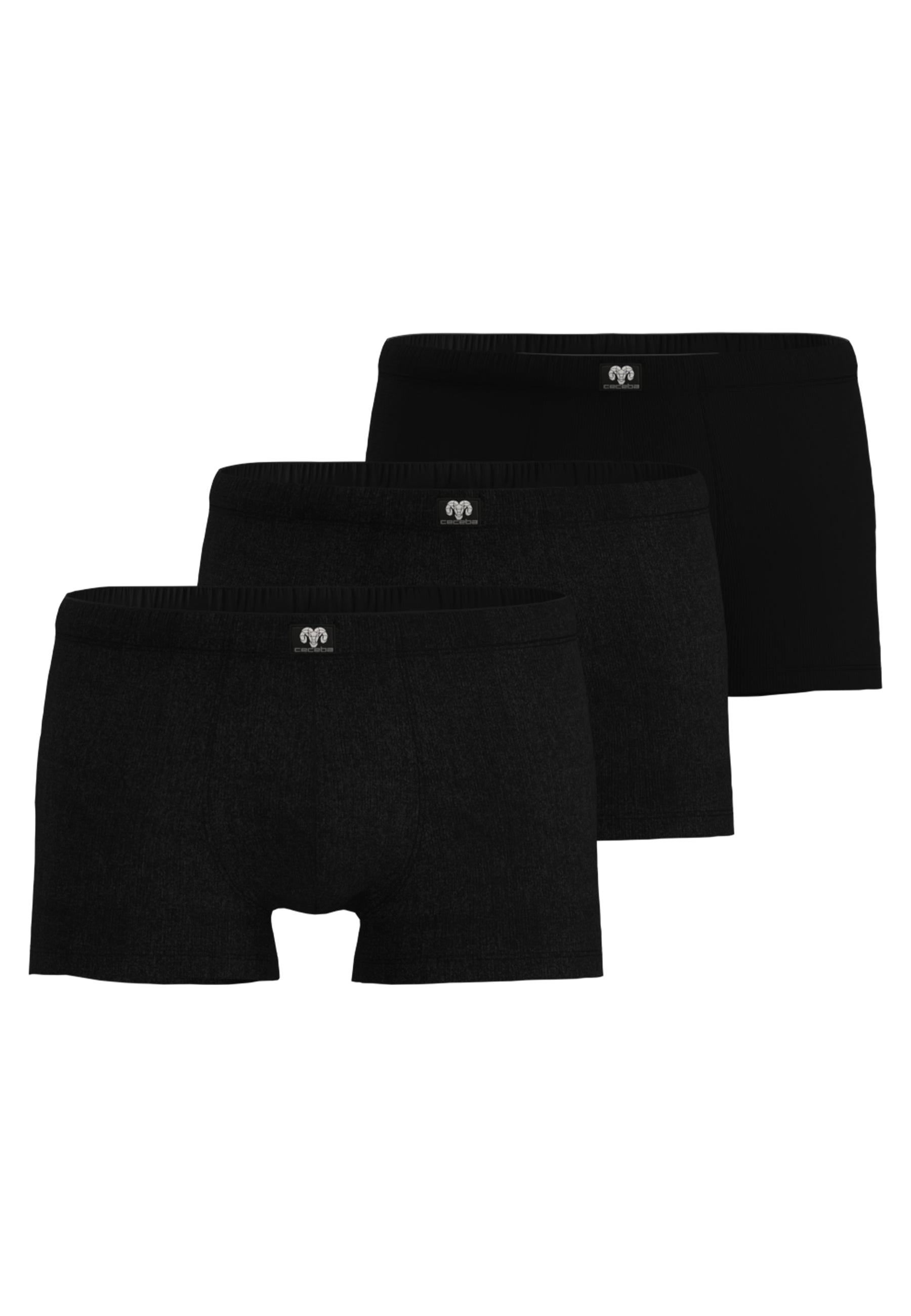 ceceba-herren-pants-schwarz-uni-3er-pack-feinripp image 1