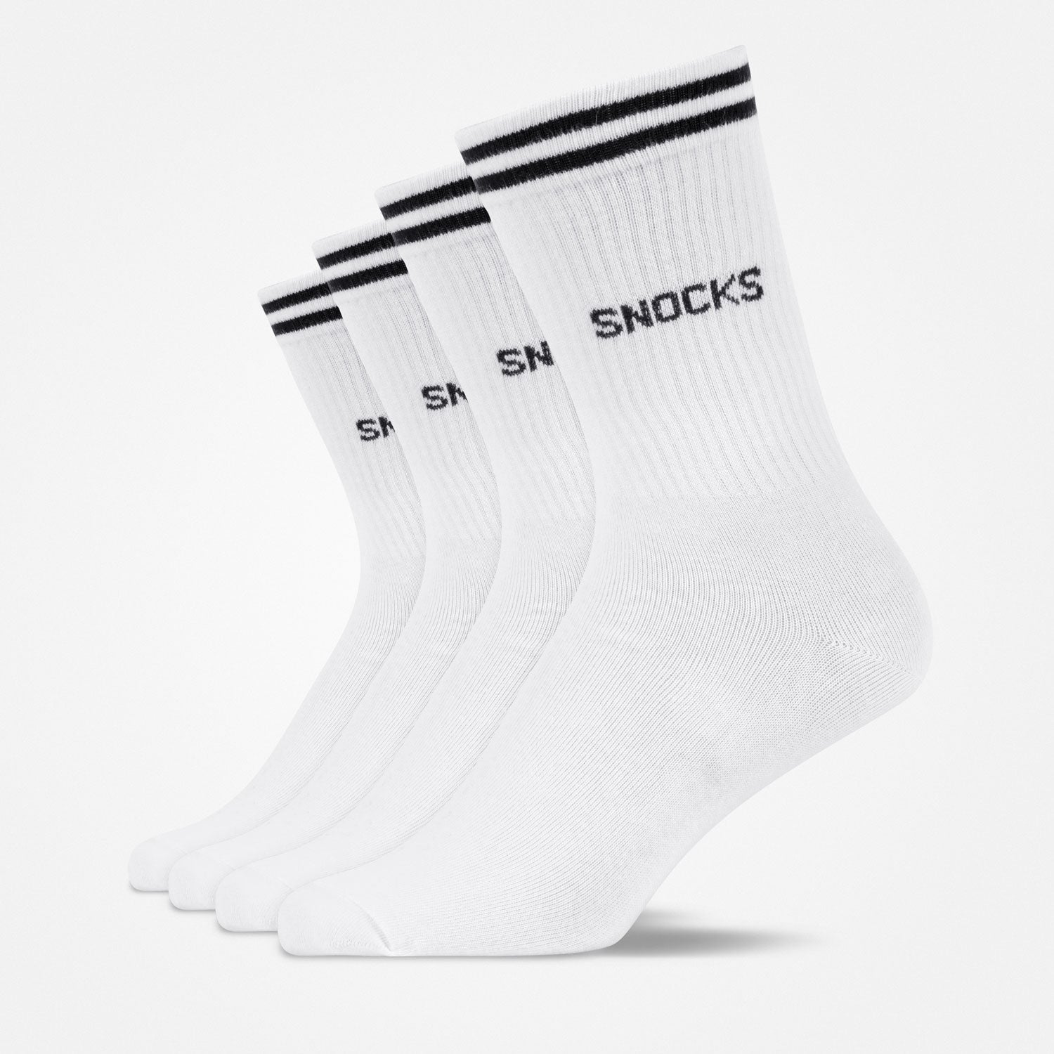 snocks-hohe-sportsocken-mit-streifen-wei-retro-socken-lang image 1