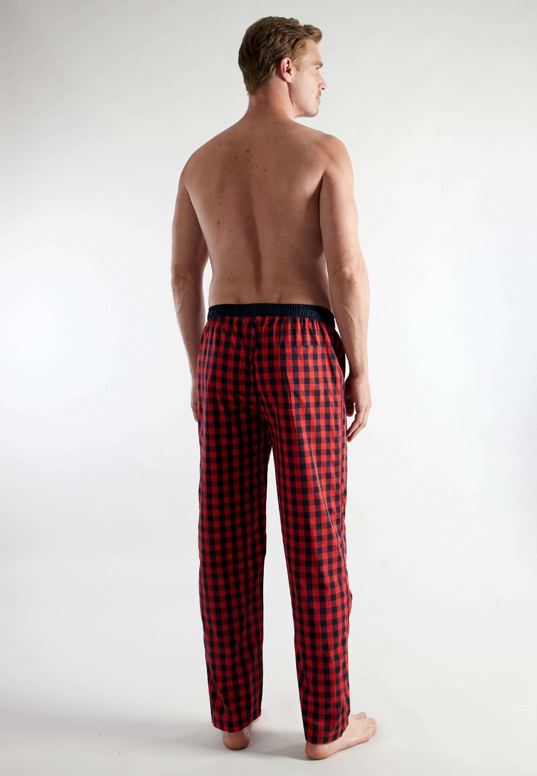 ceceba-herren-lange-hose-rot-kariert-freizeithose-1er-pack image 3