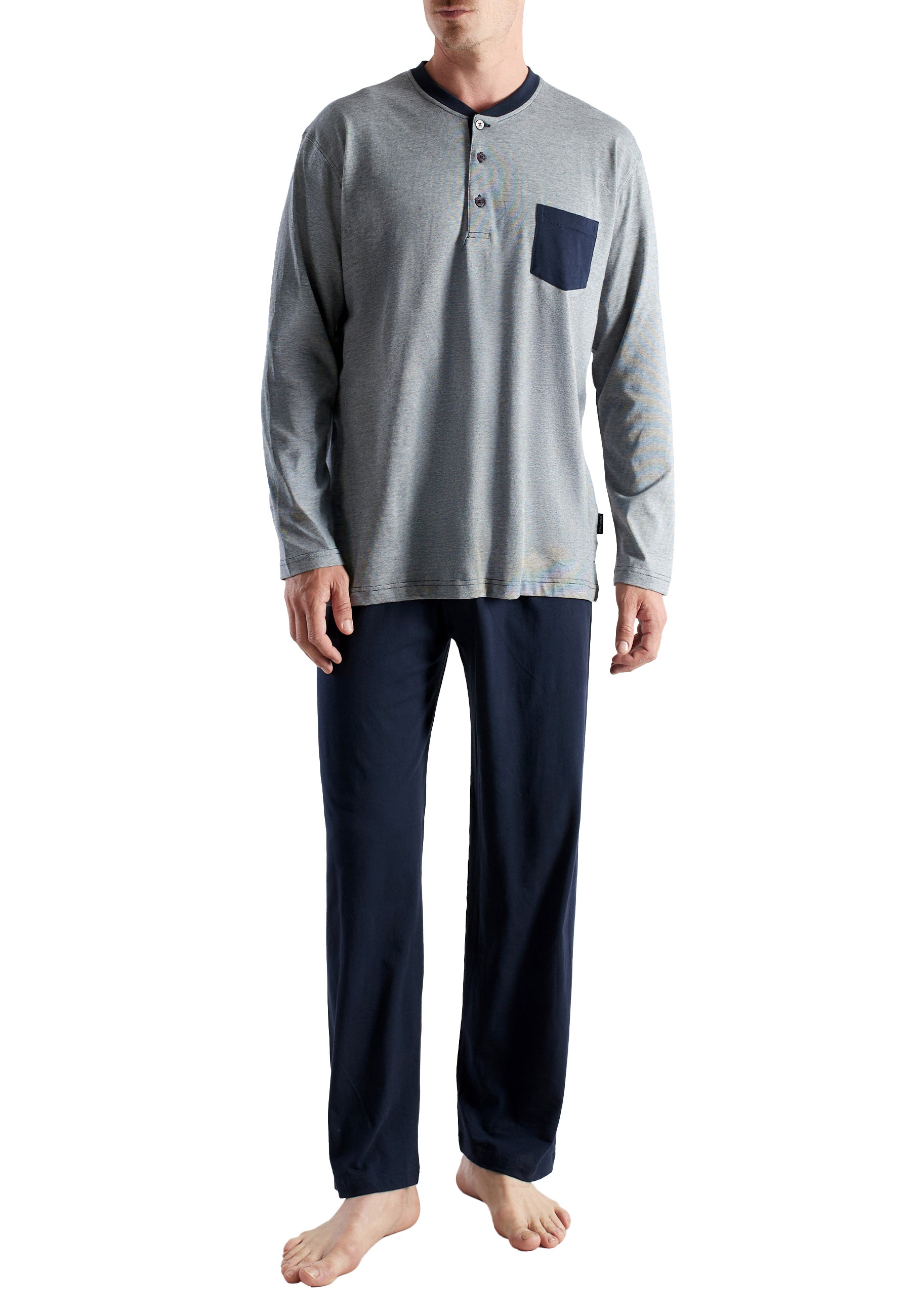ceceba-herren-pyjama-blau-quergestreift-aus-baumwolle image 1