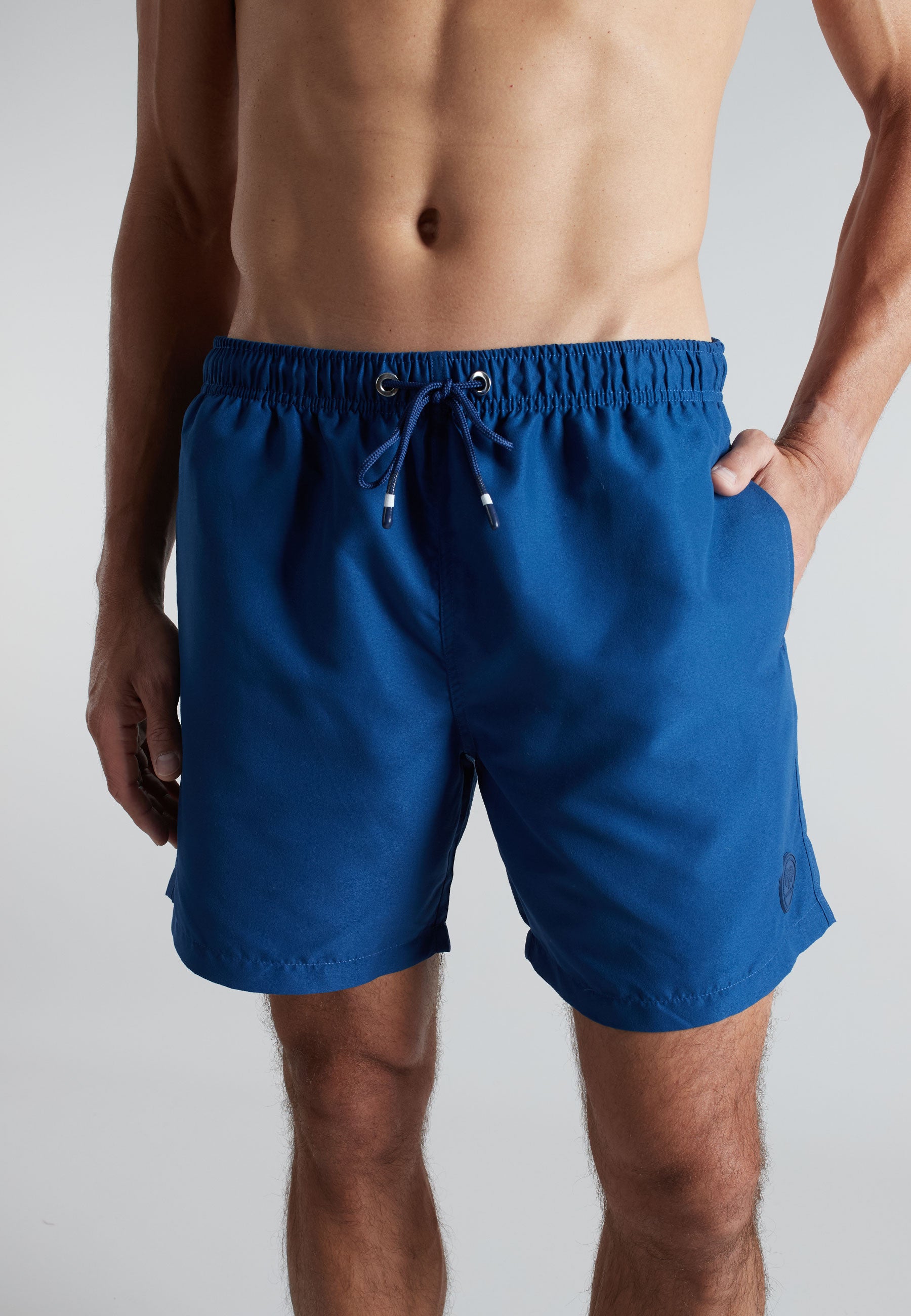 ceceba-herren-badeshorts-blau-uni-schwimmshorts-mit-taschen image 4
