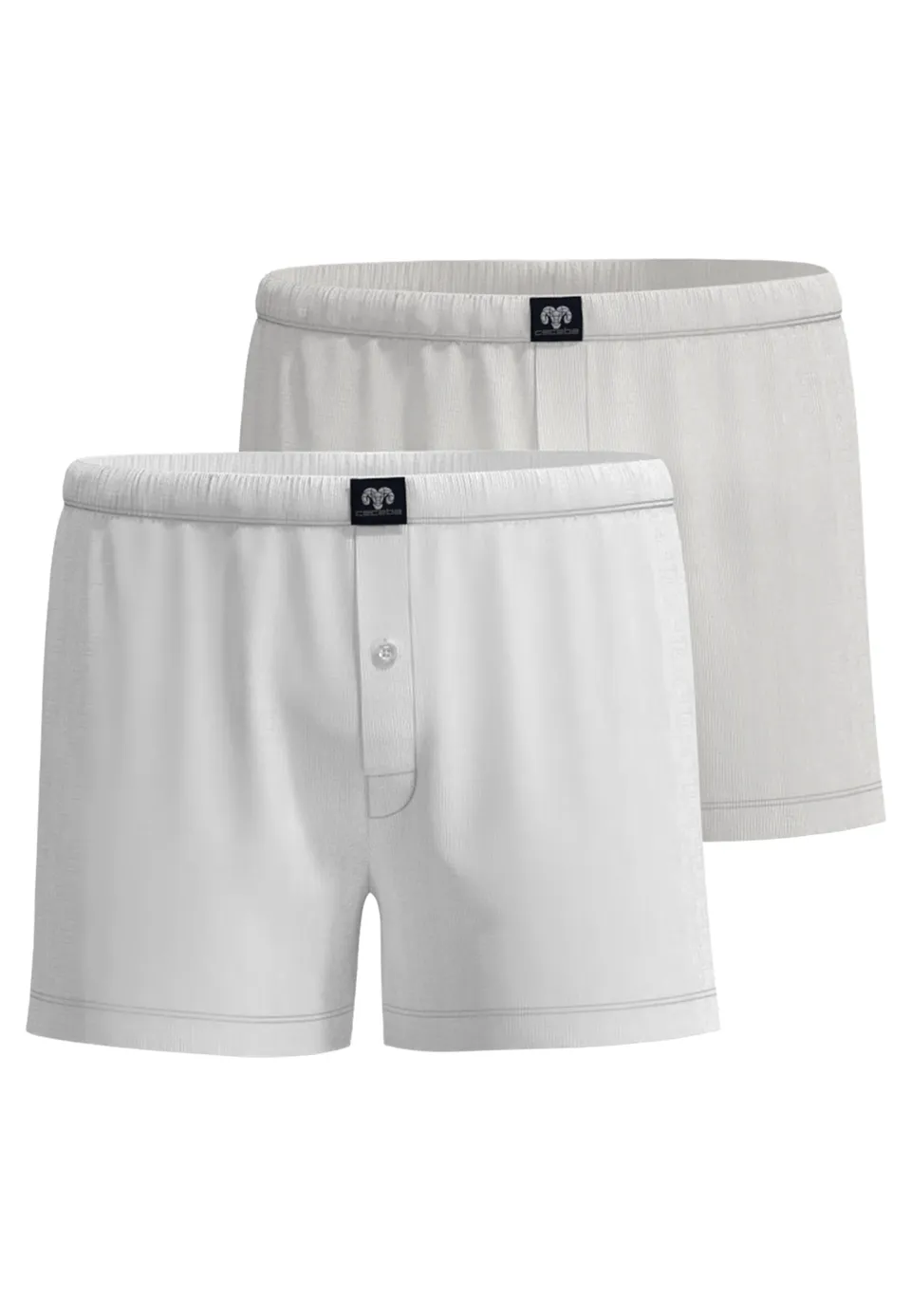 ceceba-herren-boxershort-wei-uni-2er-pack image 1