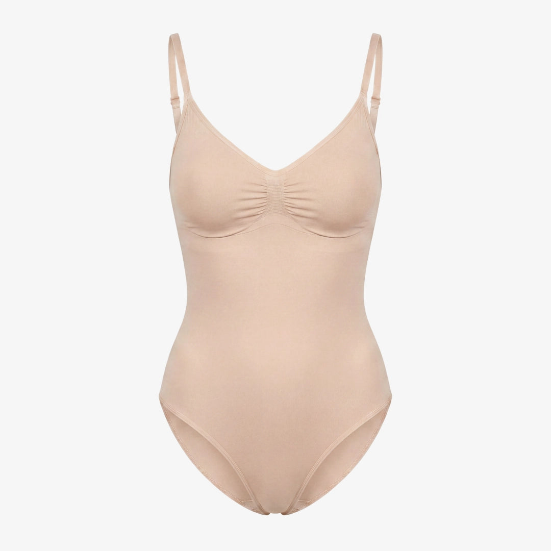 snocks-shaping-body-slip-seamless-beige-shapewear-body-damen image 1