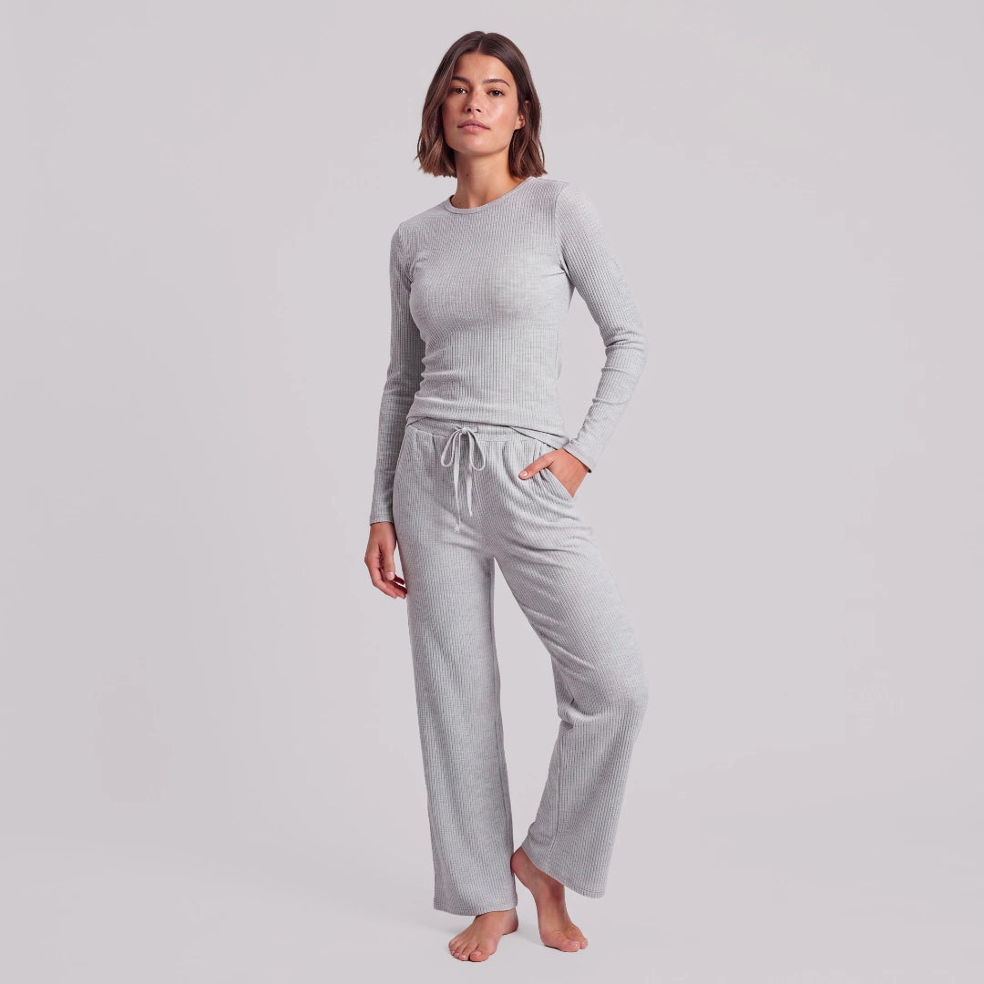 snocks-langarmshirt-damen-rippstruktur-hellgrau-meliert image 8