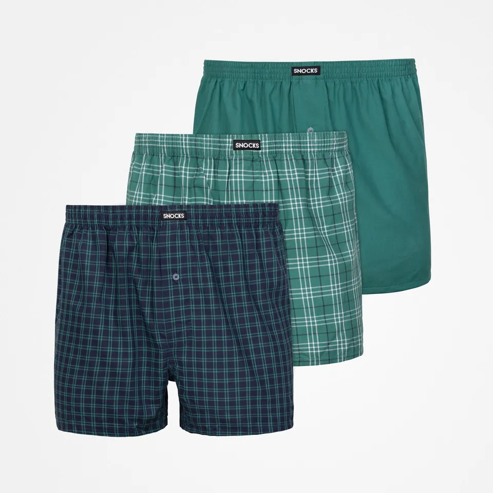 snocks-american-boxershorts-mix-gr-ne-muster-weite-boxershorts-herren-bio-baumwo image 1